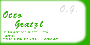 otto gratzl business card